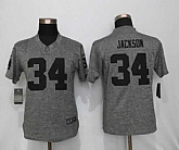Women Limited Nike Oakland Raiders #34 Jackson Gray Stitched Gridiron Gray Jersey,baseball caps,new era cap wholesale,wholesale hats